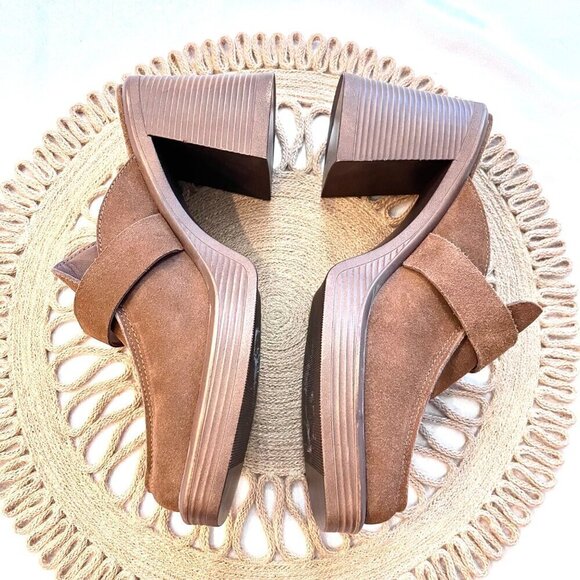 Steve Madden Fraim Brown Suede Heeled Closed Toe Loafer Size 9.5 - Picture 8 of 12